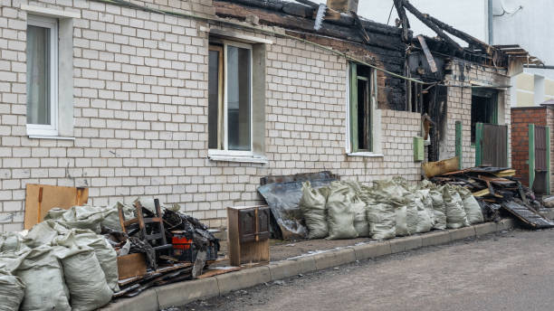 Professional Fire Damage Removal technician working in Cologne, MN